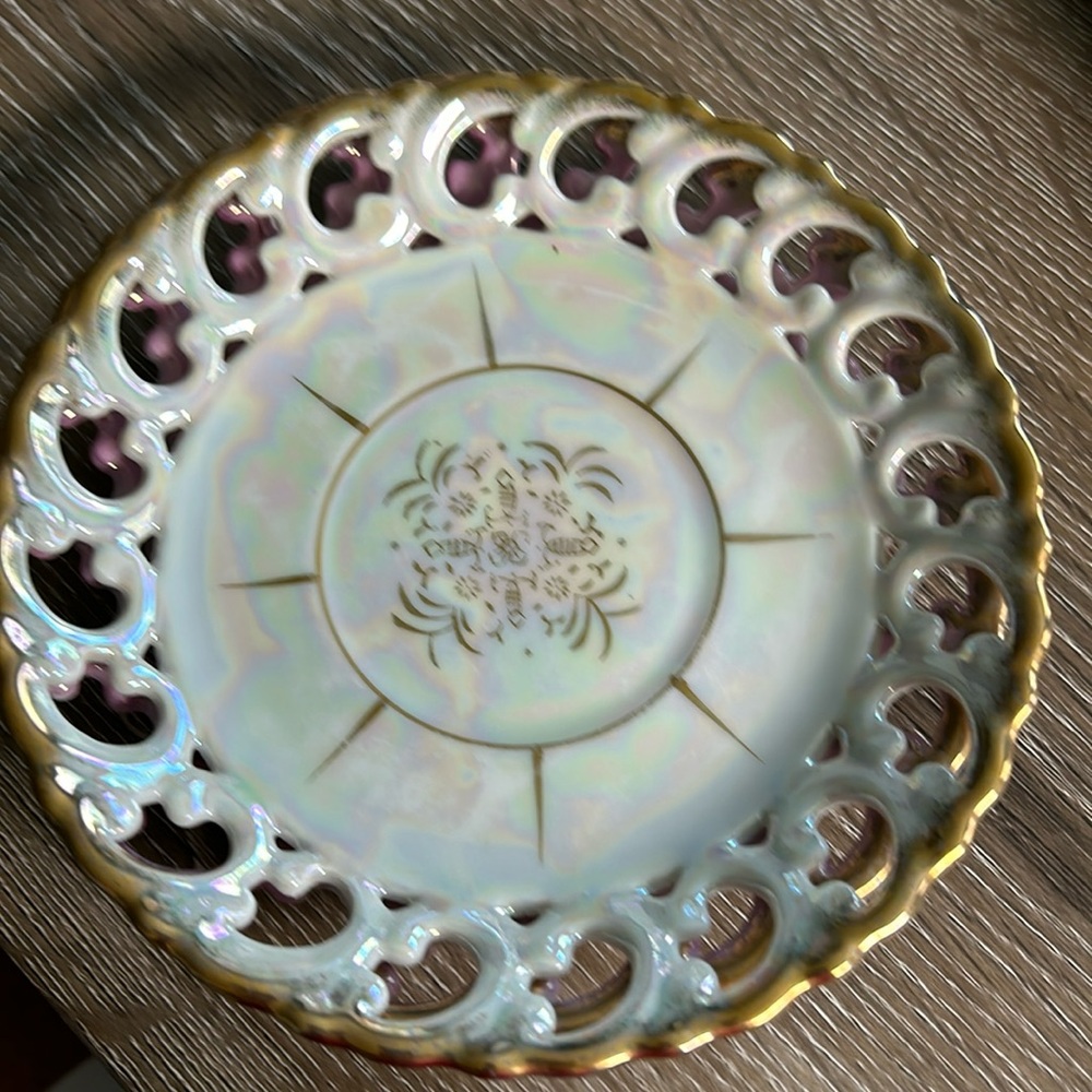 Vintage Pearlized Gold Gilt Lusterware Japan C.1950